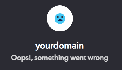Auth0 misconfiguration message
