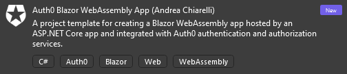 Auth0 Blazor WASM project type