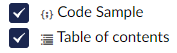 RTE toolbar option to add a table of contents