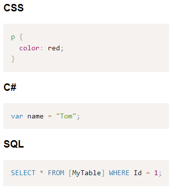 Syntax highlighting using PrismJS