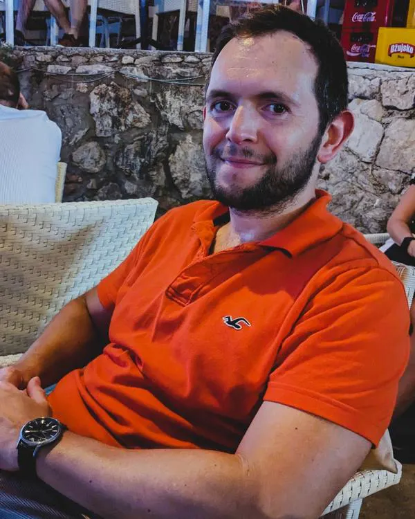 Me sitting at a bar in Dubrovnik