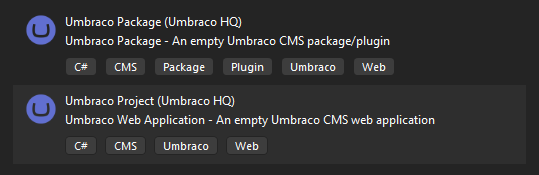 Umbraco templates in Visual Studio