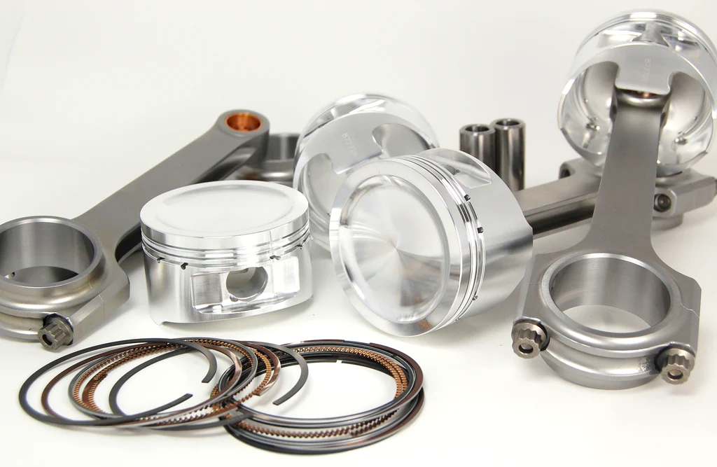 Pistons, connection rods and piston rings