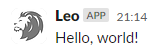 Webhook posting in the Slack channel