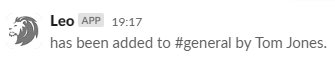Slack app has been invited into a channel