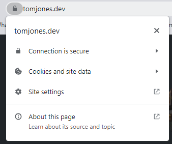 Browser lock icon indicating a secure HTTPS website