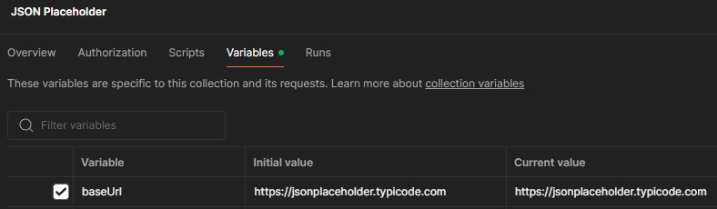 Define a variable to be shared across all requests in your collection